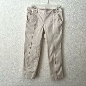 Max Raven beige cropped stretch pants in size 0.